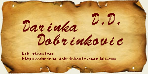 Darinka Dobrinković vizit kartica
